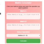 Matrix Calculator