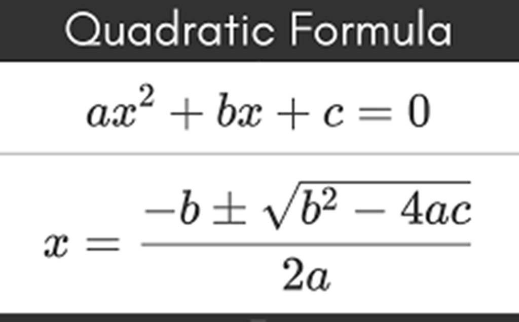 Quadratic Formula Calculator