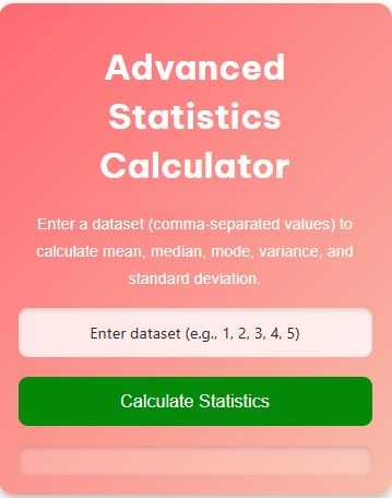 Statistics Calculator